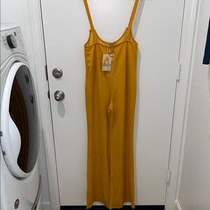 Birch Mustard Yellow Jumpsuit Overalls small medium and large